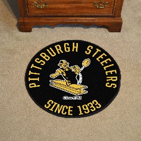Pittsburgh Steelers Roundel Rug - 27in. Diameter, NFL Vintage, 32661