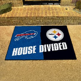 NFL House Divided - Bills / Steelers House Divided Rug - 34 in. x 42.5 in., 32769