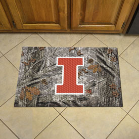 Illinois Illini Rubber Scraper Door Mat Camo, 32863