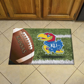 Kansas Jayhawks Rubber Scraper Door Mat, 32903