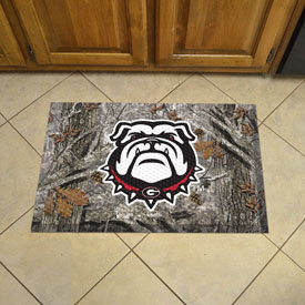 Georgia Bulldogs Camo Rubber Scraper Door Mat, 32981
