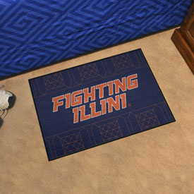 Illinois Starter Mat Accent Rug - 19in. x 30in. Slogan Design, 33431