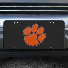 Clemson Tigers 3D Black License Plate, 33610