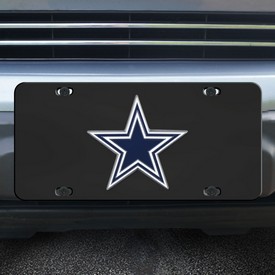 Dallas Cowboys 3D Black License Plate, 33611
