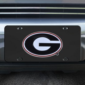 Georgia Bulldogs 3D Black License Plate, 33620
