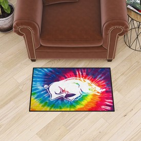 Arkansas Razorbacks Tie Dye Starter Mat Accent Rug - 19in. x 30in., 34057