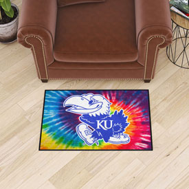 Kansas Jayhawks Tie Dye Starter Mat Accent Rug - 19in. x 30in., 34064