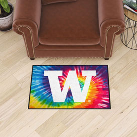 Washington Huskies Tie Dye Starter Mat Accent Rug - 19in. x 30in., 34078