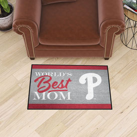 Philadelphia Phillies World's Best Mom Starter Mat Accent Rug - 19in. x 30in., 34107