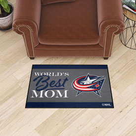 Columbus Blue Jackets World's Best Mom Starter Mat Accent Rug - 19in. x 30in., 34145