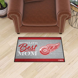 Detroit Red Wings World's Best Mom Starter Mat Accent Rug - 19in. x 30in., 34147