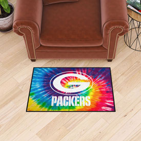 Green Bay Packers Tie Dye Starter Mat Accent Rug - 19in. x 30in., 34254