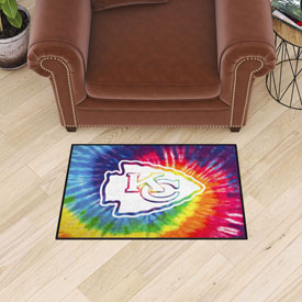 Kansas City Chiefs Tie Dye Starter Mat Accent Rug - 19in. x 30in., 34258
