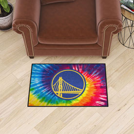 Golden State Warriors Tie Dye Starter Mat Accent Rug - 19in. x 30in., 34385