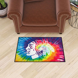 Chicago Blackhawks Tie Dye Starter Mat Accent Rug - 19in. x 30in., 34472