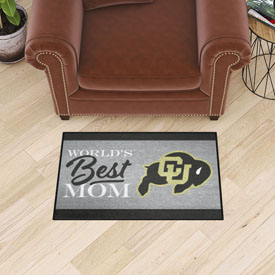 Colorado Buffaloes World's Best Mom Starter Mat Accent Rug - 19in. x 30in., 34535