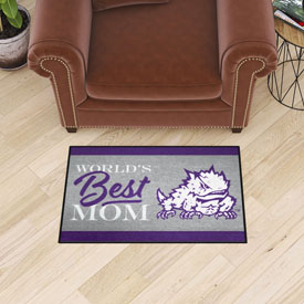TCU Horned Frogs World's Best Mom Starter Mat Accent Rug - 19in. x 30in., 34576