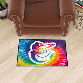 Baltimore Orioles Tie Dye Starter Mat Accent Rug - 19in. x 30in., 34917
