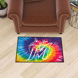 Miami Marlins Tie Dye Starter Mat Accent Rug - 19in. x 30in., 34941