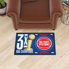 Detroit Pistons Dynasty Starter Mat Accent Rug - 19in. x 30in., 35092