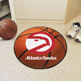 NBA Retro Atlanta Hawks Basketball Rug - 27in. Diameter, AGS-35212 NBA Retro Atlanta Hawks Basketball Rug - 27in. Diameter, AGS-35212