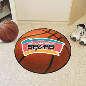 NBA Retro San Antonio Spurs Basketball Rug - 27in. Diameter, 35391