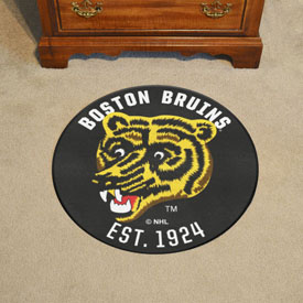Retro NHL Boston Bruins Roundel Rug - 27in. Diameter, AGS-35441 Retro NHL Boston Bruins Roundel Rug - 27in. Diameter, AGS-35441
