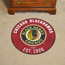 NHLRETRO Chicago Blackhawks Roundel Rug - 27in. Diameter, 35462