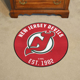 NHLRETRO New Jersey Devils Roundel Rug - 27in. Diameter, 35546