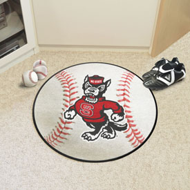 NC State Wolfpack Baseball Rug - 27in. Diameter, 35784