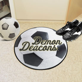 Wake Forest Demon Deacons Soccer Ball Rug, Script Wordmark - 27in. Diameter, 35945 Wake Forest Demon Deacons Soccer Ball Rug, Script Wordmark - 27in. Diameter, 35945