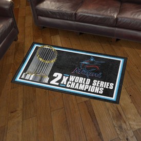 Miami Marlins Plush Area Rug Marlins Primary Logo 2x, AGS-36066 Miami Marlins Plush Area Rug Marlins Primary Logo 2x, AGS-36066