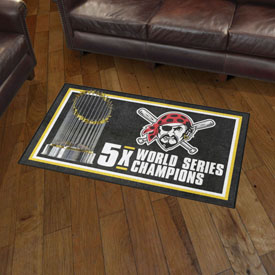 Pittsburgh Pirates Dynasty Plush Area Rug, AGS-36097 Pittsburgh Pirates Dynasty Plush Area Rug, AGS-36097