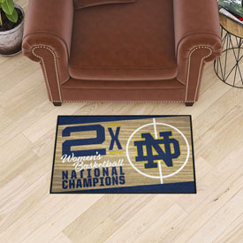 Notre Dame Fighting Irish Dynasty Starter Mat Accent Rug Women's Basketball - 19in. x 30in., 36284