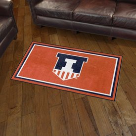 Illinois Illini Plush Area Rug, AGS-36332 Illinois Illini Plush Area Rug, AGS-36332