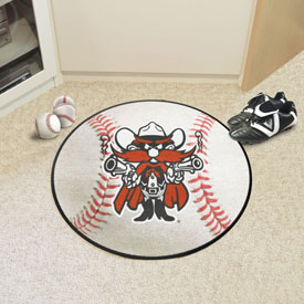 Texas Tech Red Raiders Baseball Rug - 27in. Diameter, AGS-36594 Texas Tech Red Raiders Baseball Rug - 27in. Diameter, AGS-36594