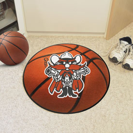 Texas Tech Red Raiders Basketball Rug - 27in. Diameter, AGS-36596 Texas Tech Red Raiders Basketball Rug - 27in. Diameter, AGS-36596