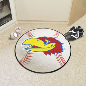 Kansas Jayhawks Baseball Rug - 27in. Diameter, 36649
