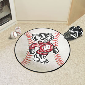 Wisconsin Badgers Baseball Rug - 27in. Diameter, 36725