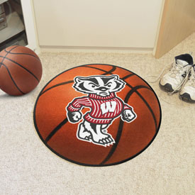 Wisconsin Badgers Basketball Rug - 27in. Diameter, 36726