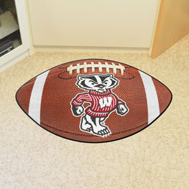 Wisconsin Badgers Football Rug - 20.5in. x 32.5in. - Bucky Alternate Logo, 36727