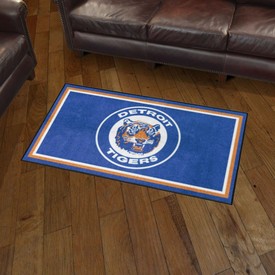 Detroit Tigers Plush Area Rug - Retro Collection, AGS-37206 Detroit Tigers Plush Area Rug - Retro Collection, AGS-37206