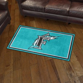 Florida Marlins Plush Area Rug - Retro Collection, AGS-37254 Florida Marlins Plush Area Rug - Retro Collection, AGS-37254