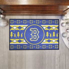 Boston Red Sox Holiday Sweater Starter Mat Accent Rug - 19in. x 30in., 37480