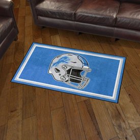 Detroit Lions Plush Area Rug - Blue, AGS-38262 Detroit Lions Plush Area Rug - Blue, AGS-38262