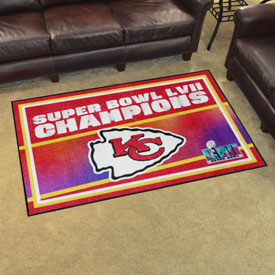Kansas City Chiefs Super Bowl LVII 4x6 Rug, 38391