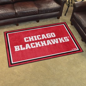Chicago Blackhawks Plush Area Rug Red, AGS-38538 Chicago Blackhawks Plush Area Rug Red, AGS-38538