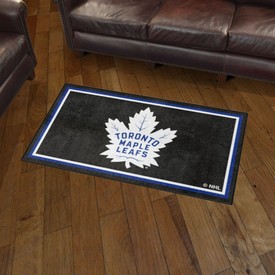 Toronto Maple Leafs Plush Area Rug Black, AGS-38697 Toronto Maple Leafs Plush Area Rug Black, AGS-38697