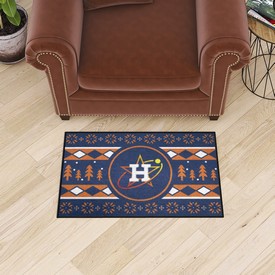 Houston Astros Holiday Sweater Starter Mat Accent Rug - 19in. x 30in., 40603
