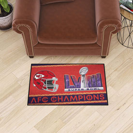 NFL - Kansas City Chiefs Super Bowl LVIII AFC Championship Starter Mat Accent Rug - 19in. x 30in., 42024